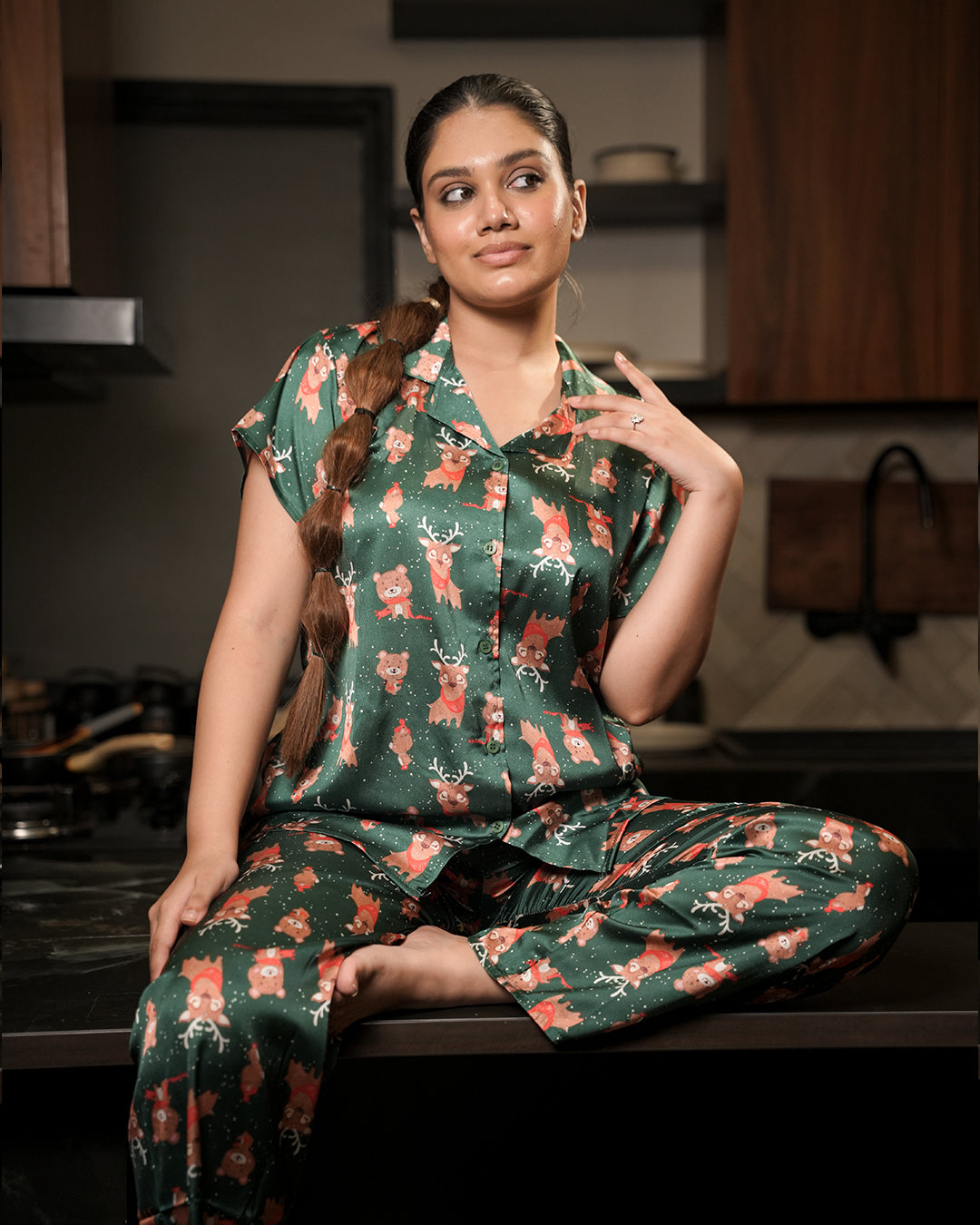 Jingle Belle Japanese Satin PJ set - Set of 2