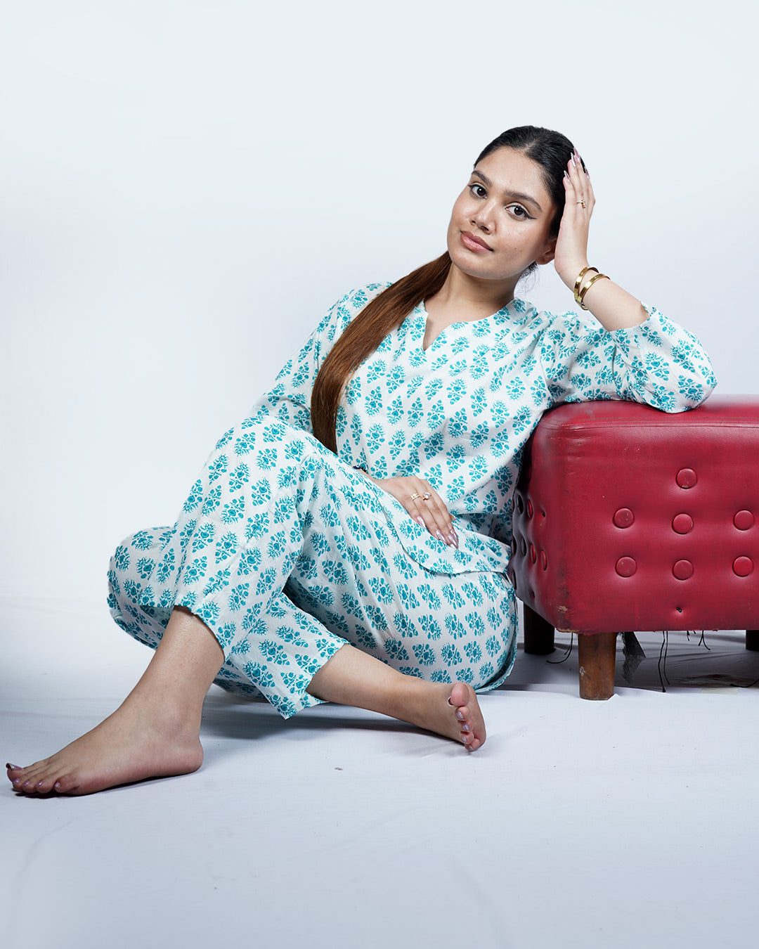 Teal Cotton CO-ORD Set – Set of 2 | All-Day Everywhere