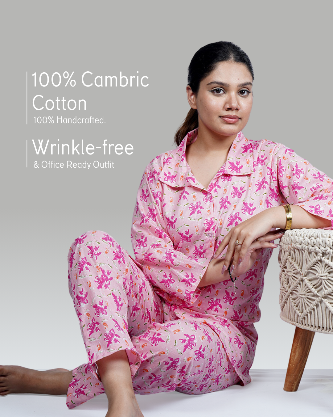 Phoolwari Pink CO-ORD Set – Set of 2 | All-Day Everywhere
