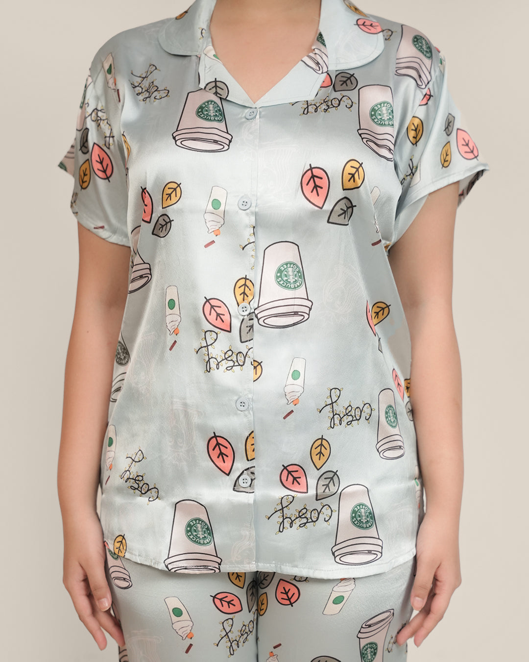 Java Chip Japanese Satin PJ set