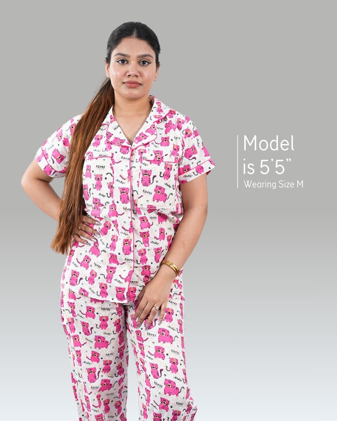 Pink Kawaii Padded Pyjama Set – Set of 2 | Bra-Free Nights