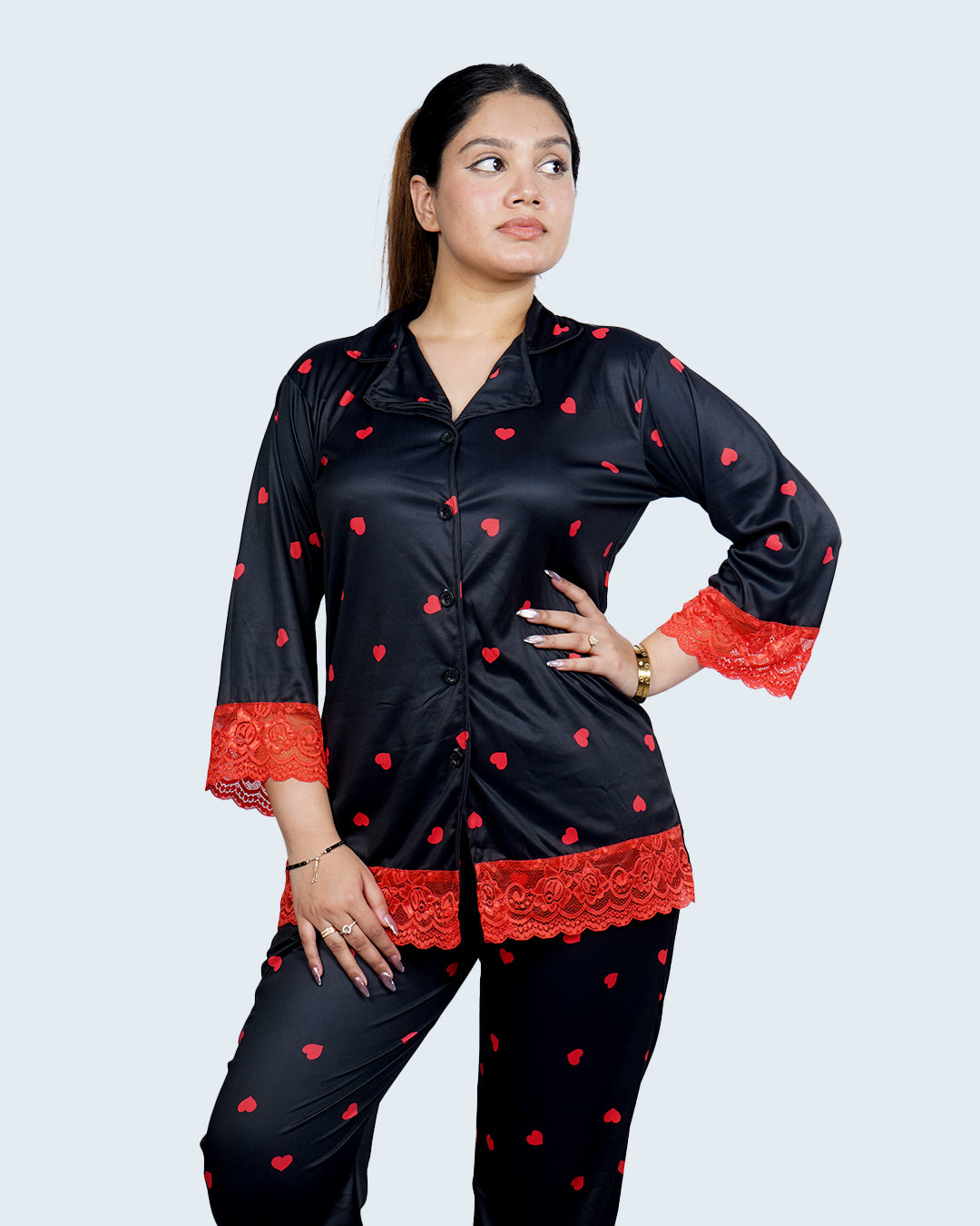 Midnight Muse Luxe Night Suit – Set of 2 | Night time Essentials