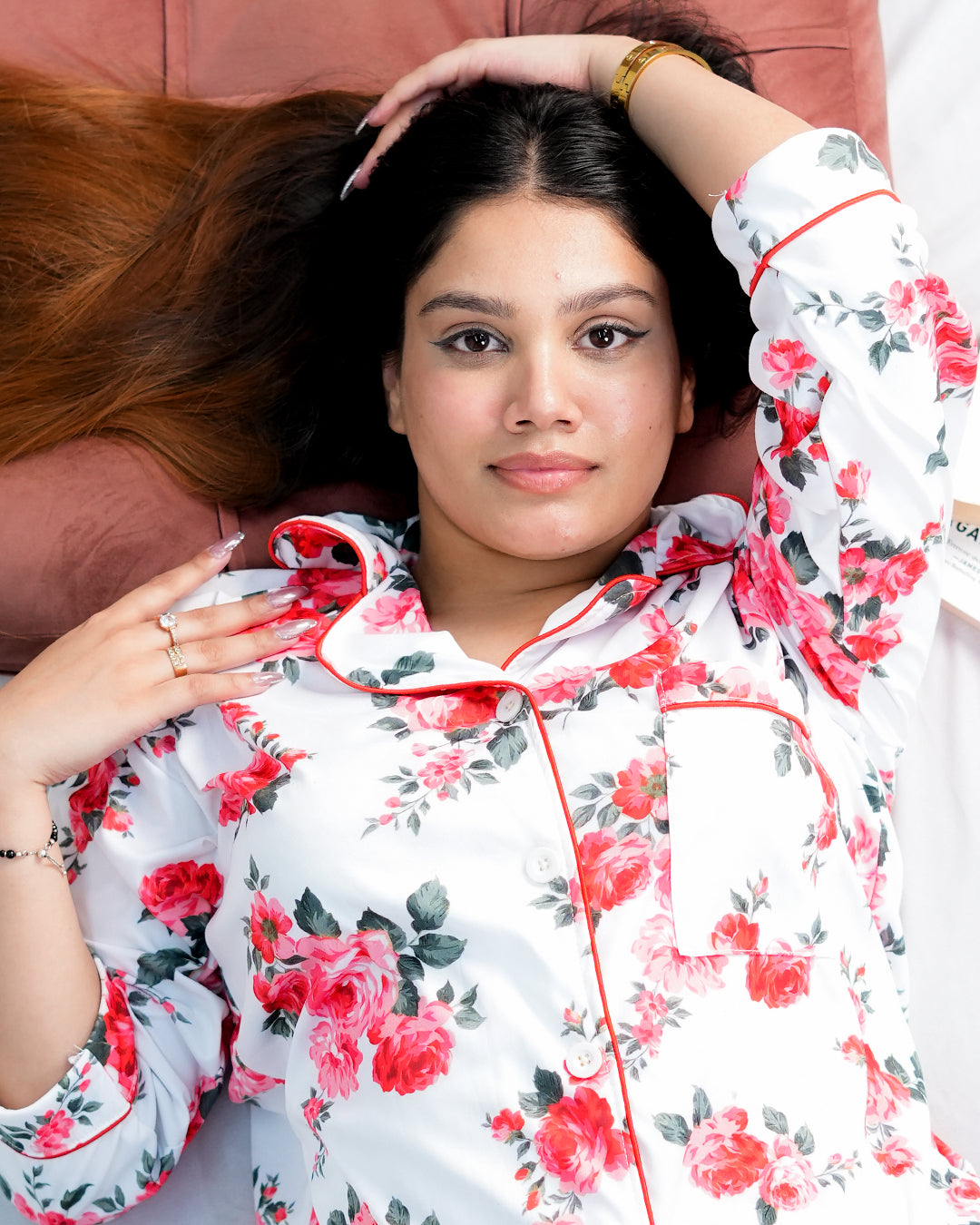 Red Romance NightTee – Set of 1 | Night time Essentials