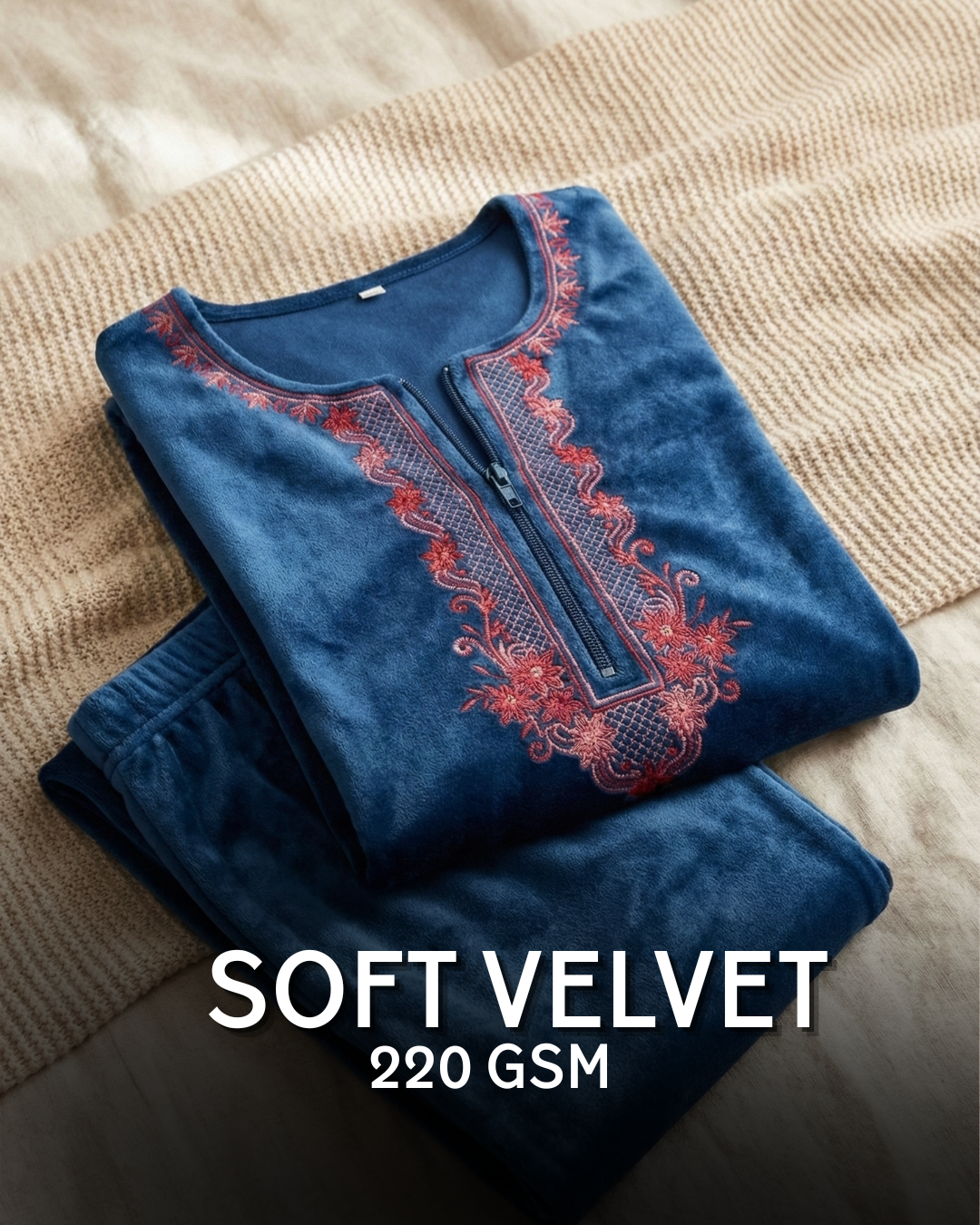 Velure Bliss Kurti Set – Royal Navy