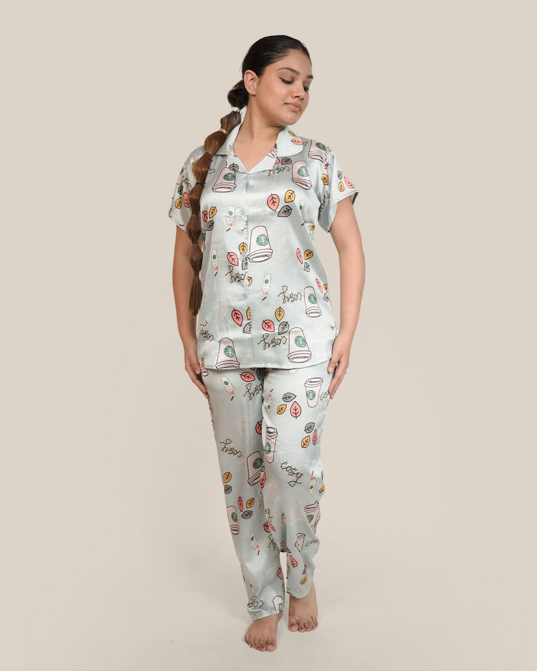 Java Chip Japanese Satin PJ set