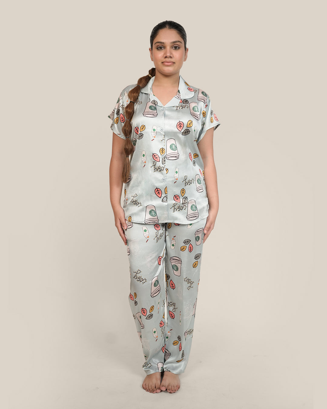 Java Chip Japanese Satin PJ set