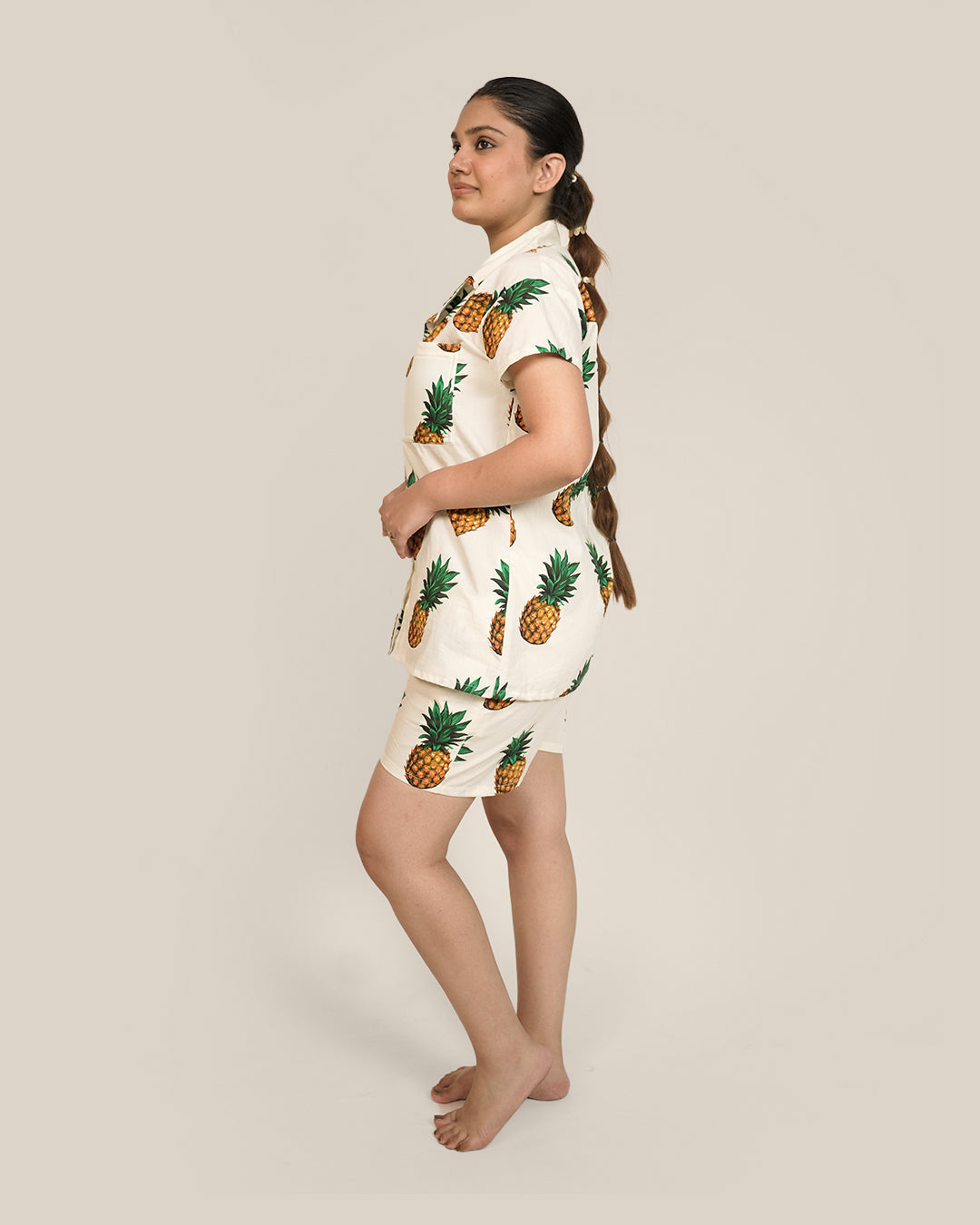 Pineapple Glow Shorts| Bra-Free Nights