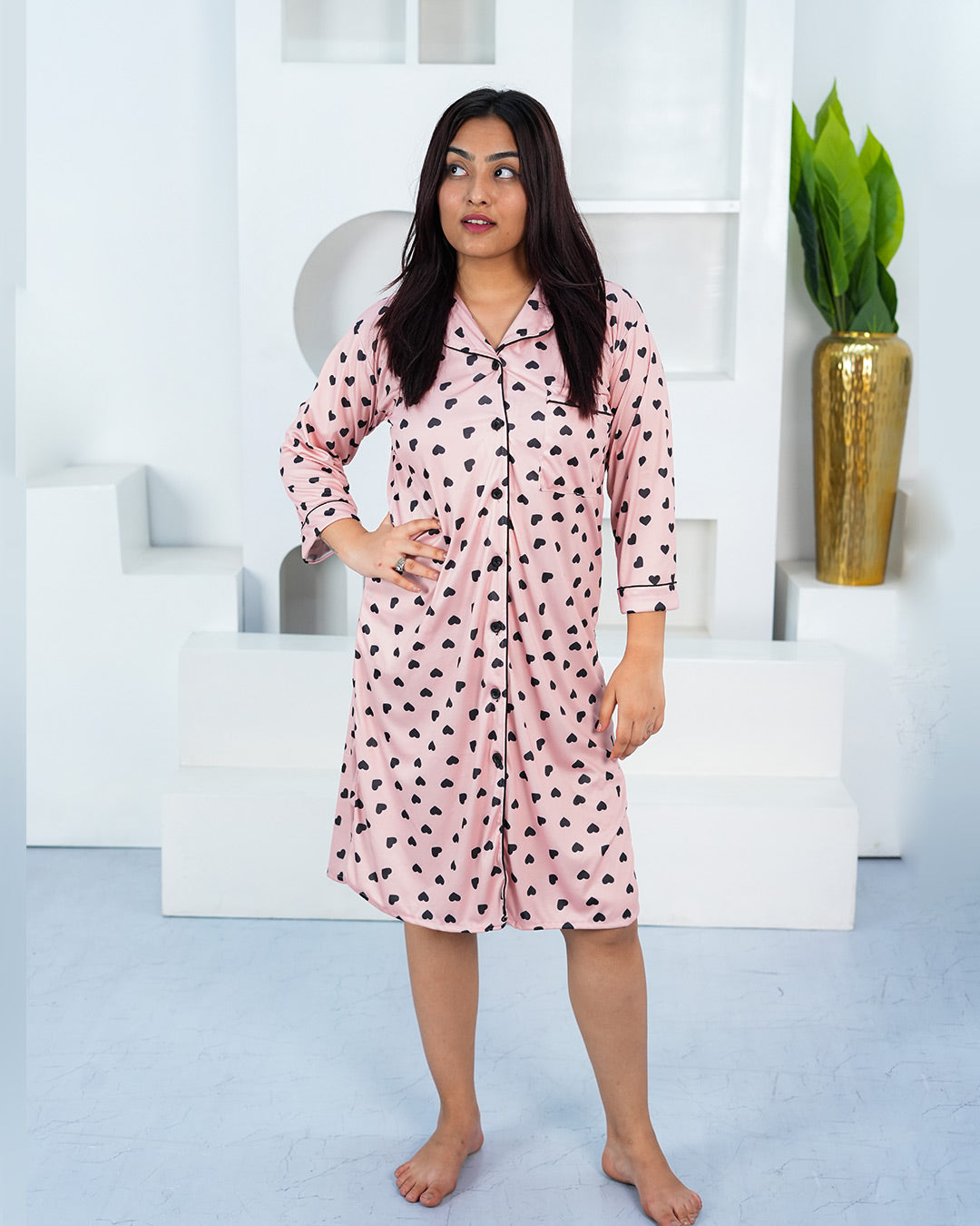 Blush Mood NightTee – Set of 1 | Night time Essentials