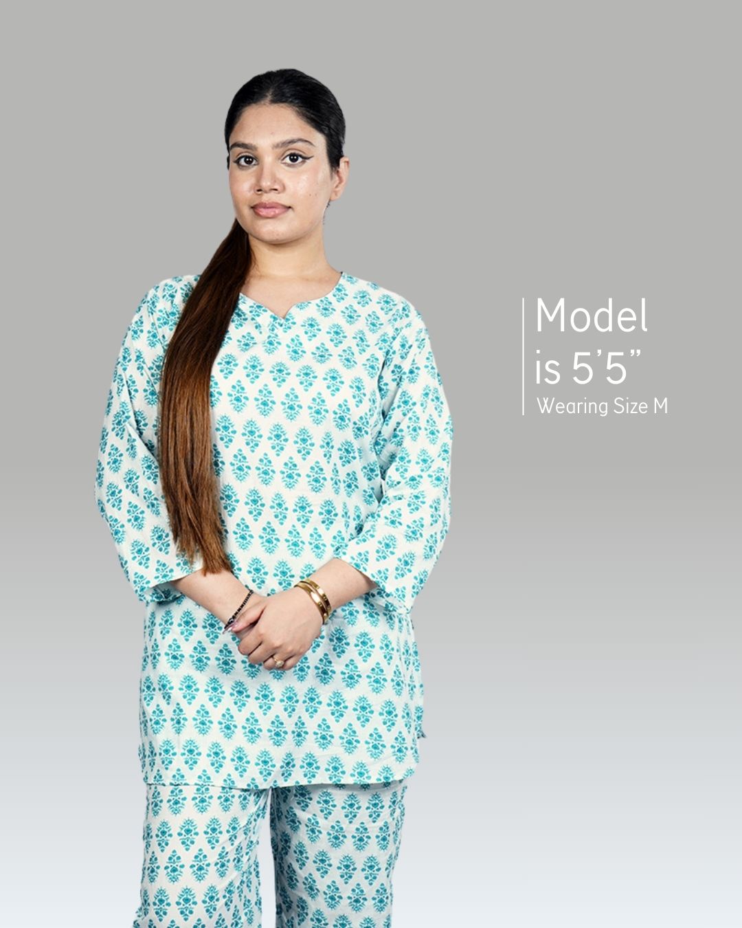 Teal Cotton CO-ORD Set – Set of 2 | All-Day Everywhere