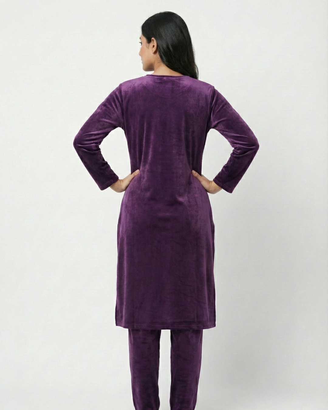 Velure Bliss Kurti Set – Fine Wine