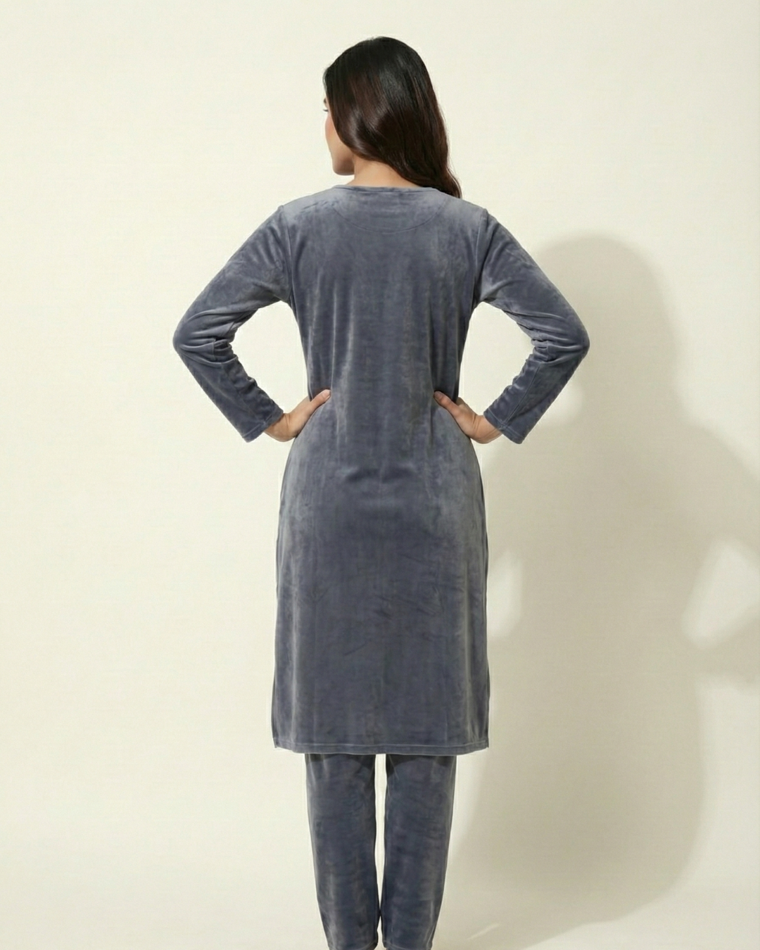 Velure Bliss Kurti Set – Lavish Grey