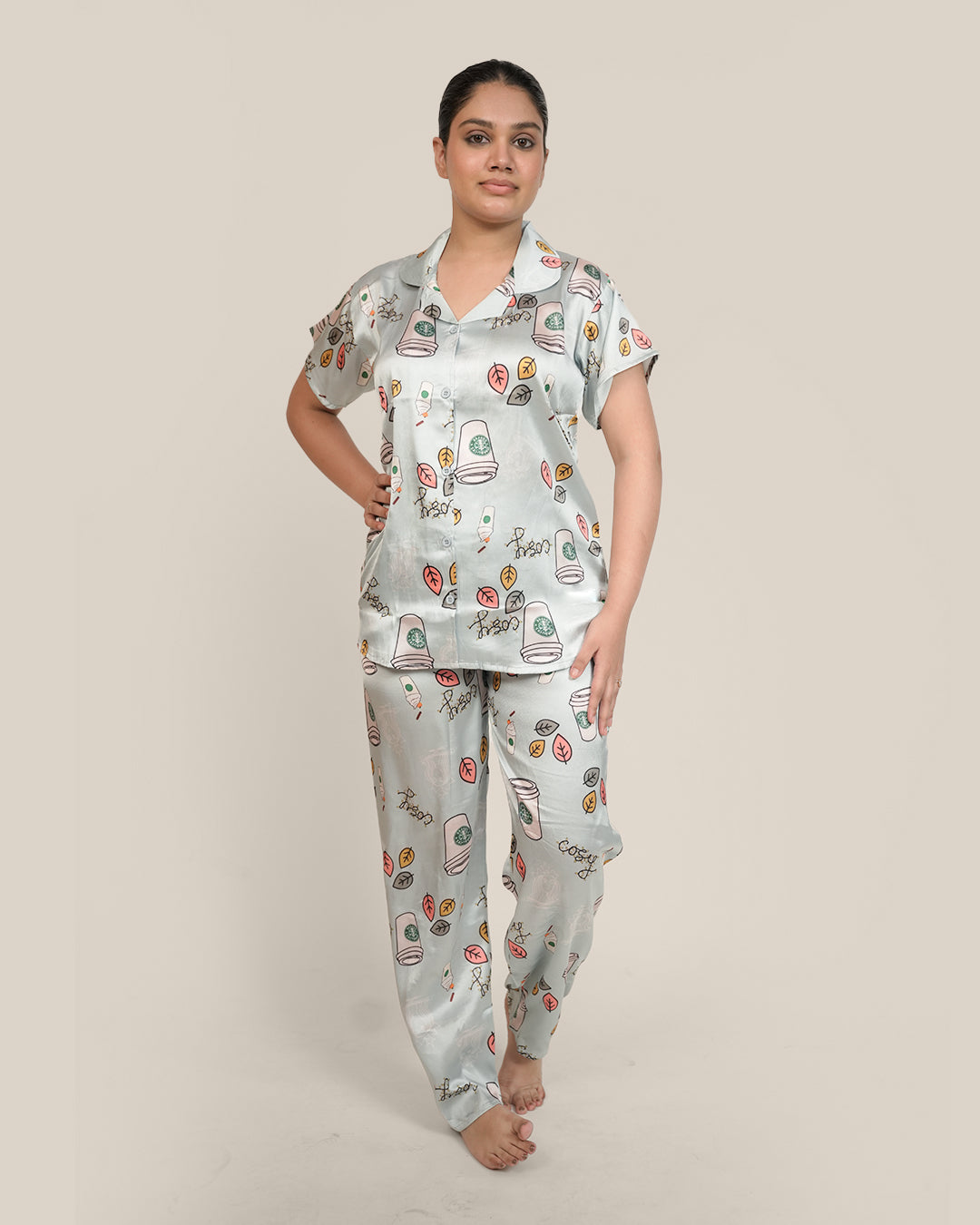Java Chip Japanese Satin PJ set