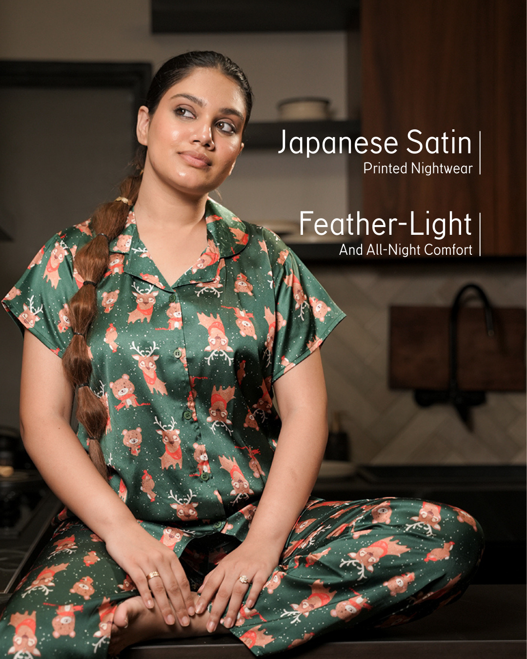 Jingle Belle Japanese Satin PJ set - Set of 2