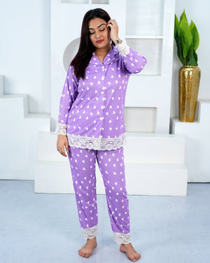 Lavender Love Luxe Night Suit – Set of 2 | Night time Essentials