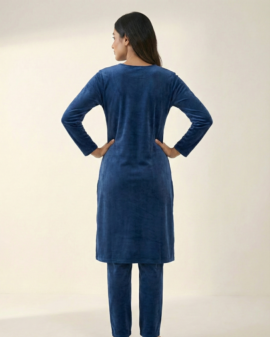 Velure Bliss Kurti Set – Royal Navy