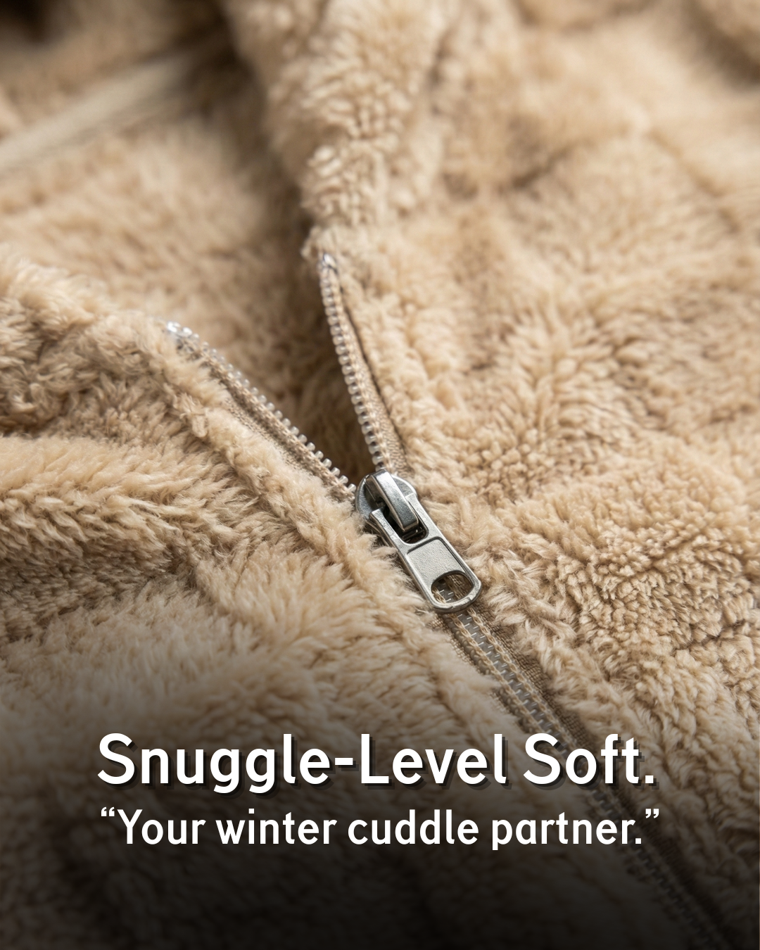 CozyBear Hoodie Nightsuit Biege - Premium Plush Night Suit