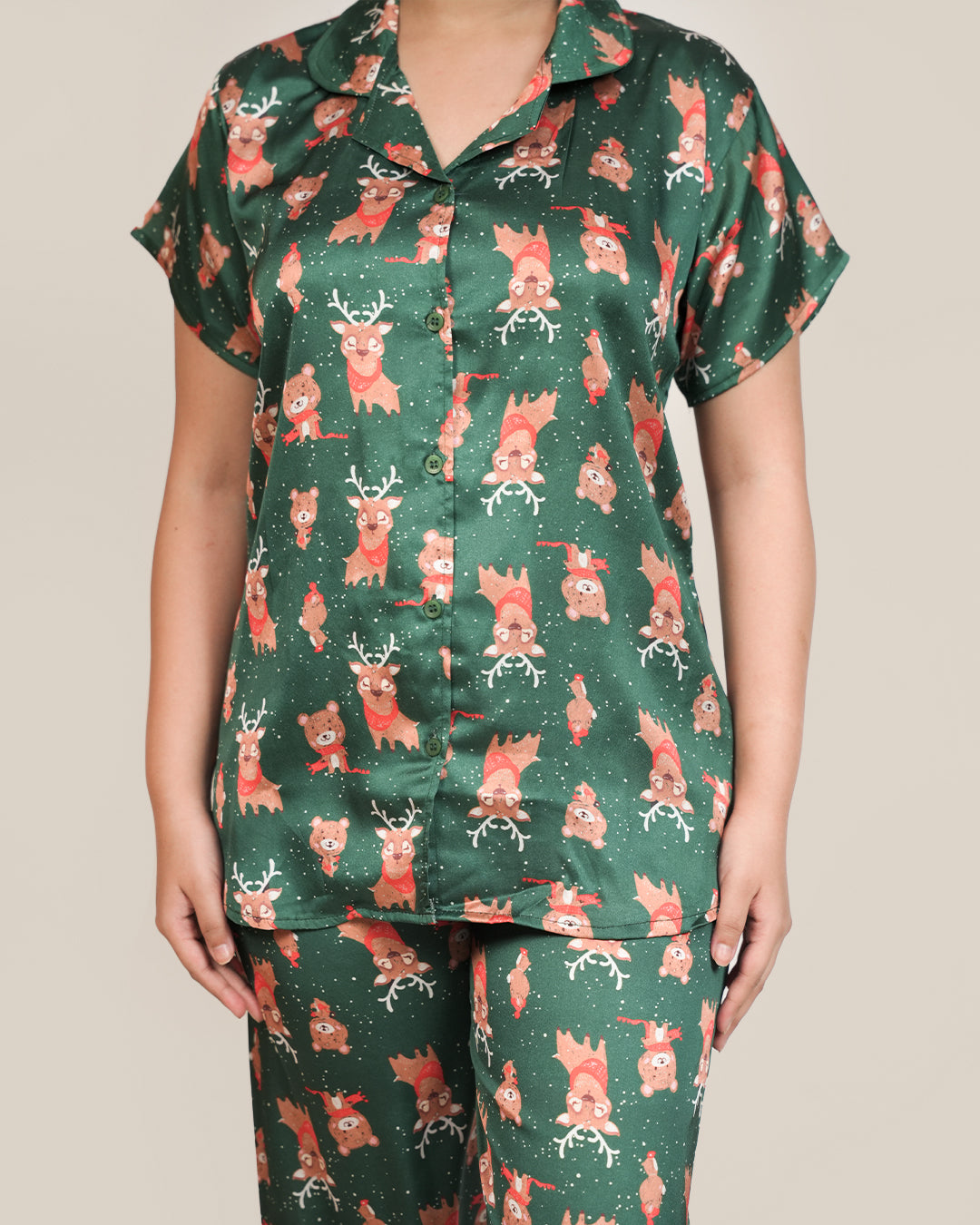 Jingle Belle Japanese Satin PJ set - Set of 2