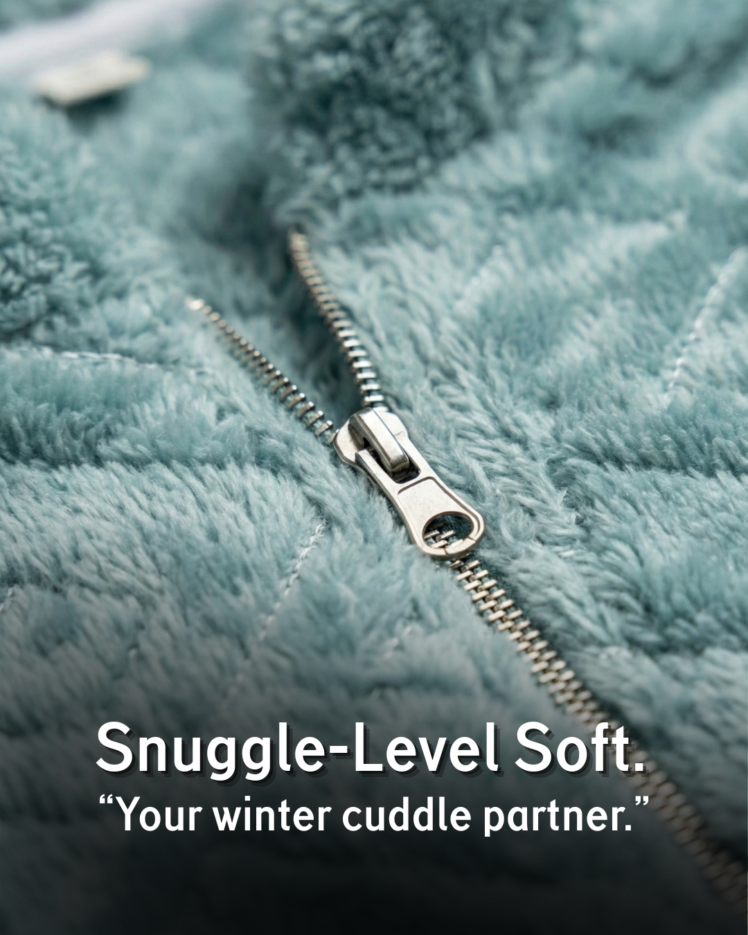 Plush Love Winter Nightsuit Blush Teel Blue - Premium Plush Night Suit