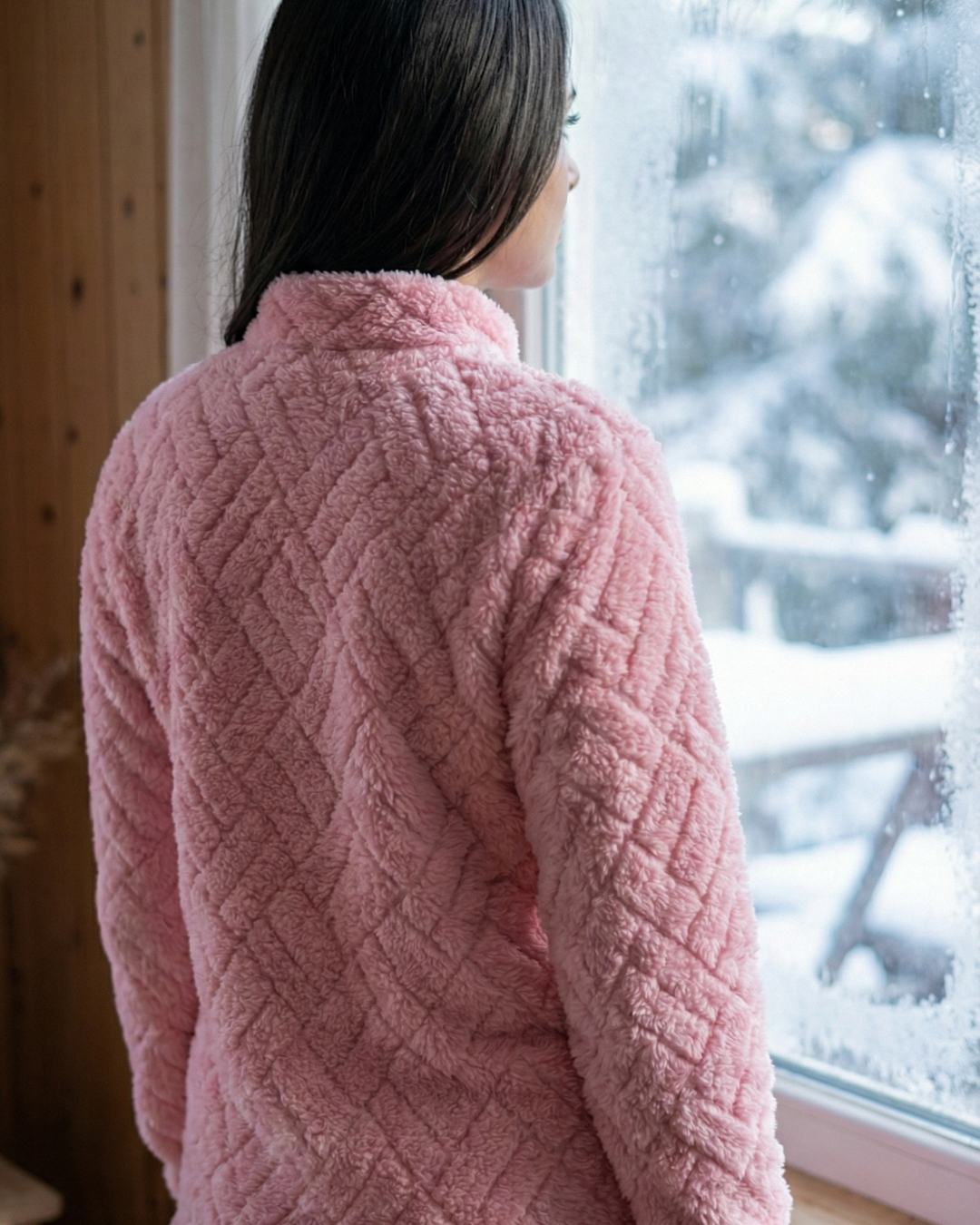 Plush Love Winter Nightsuit Blush Lavender Love - Premium Plush Night Suit