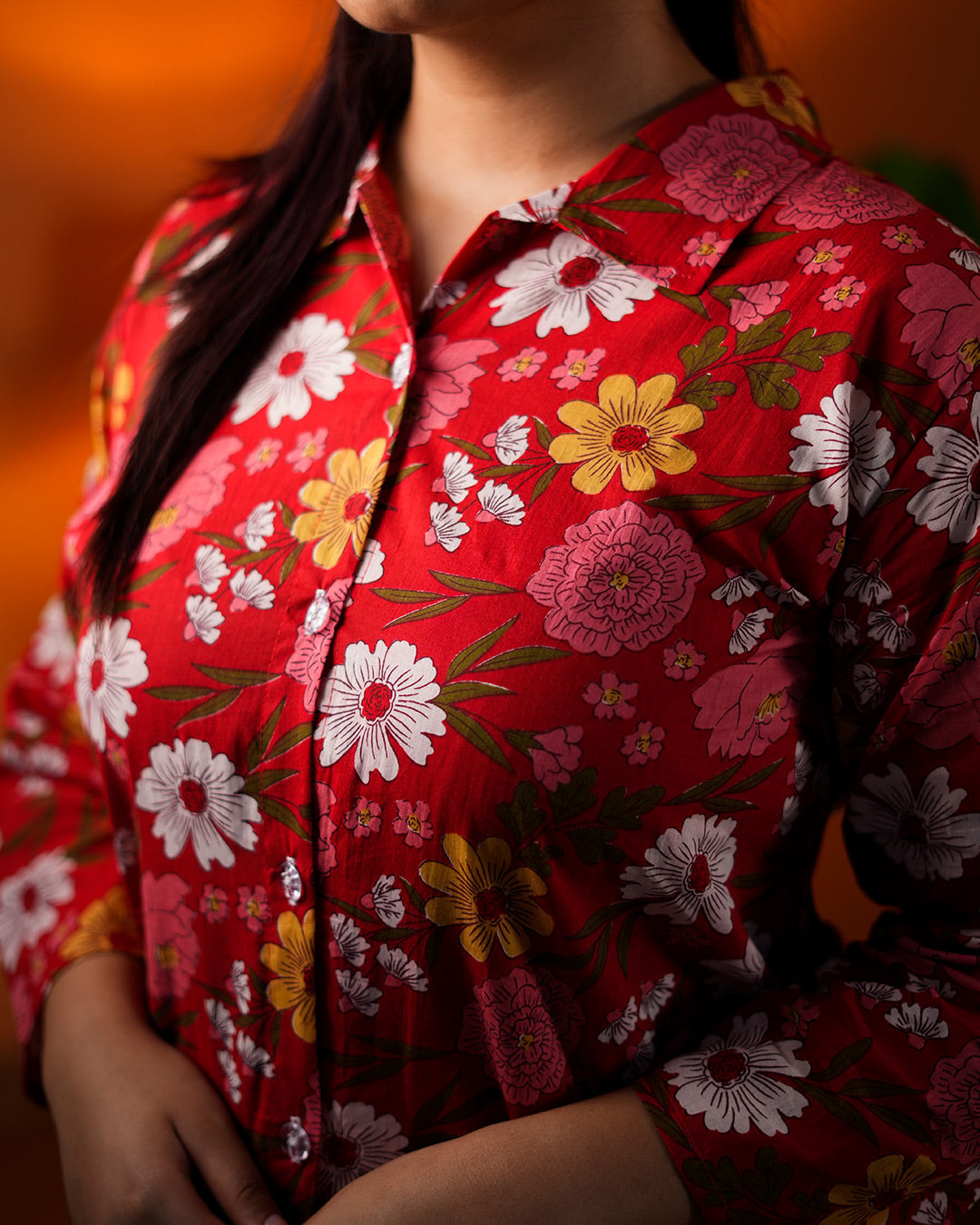 Laal Gul Cotton CO-ORD Set – Set of 2 | All-Day Everywhere