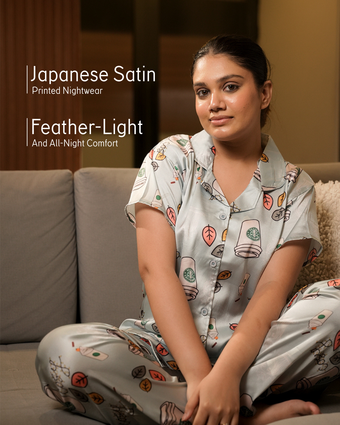 Java Chip Japanese Satin PJ set