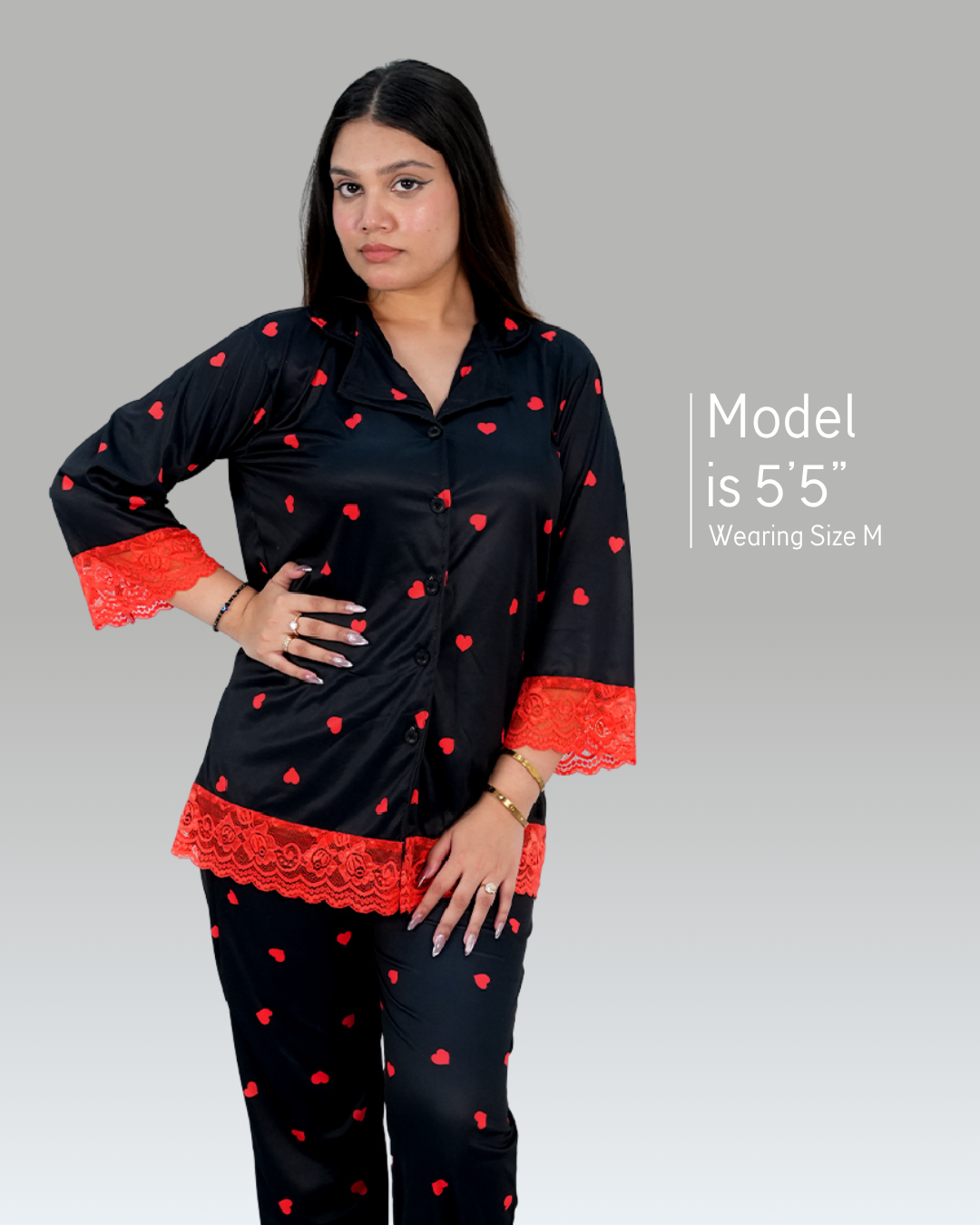 Midnight Muse Luxe Night Suit – Set of 2 | Night time Essentials
