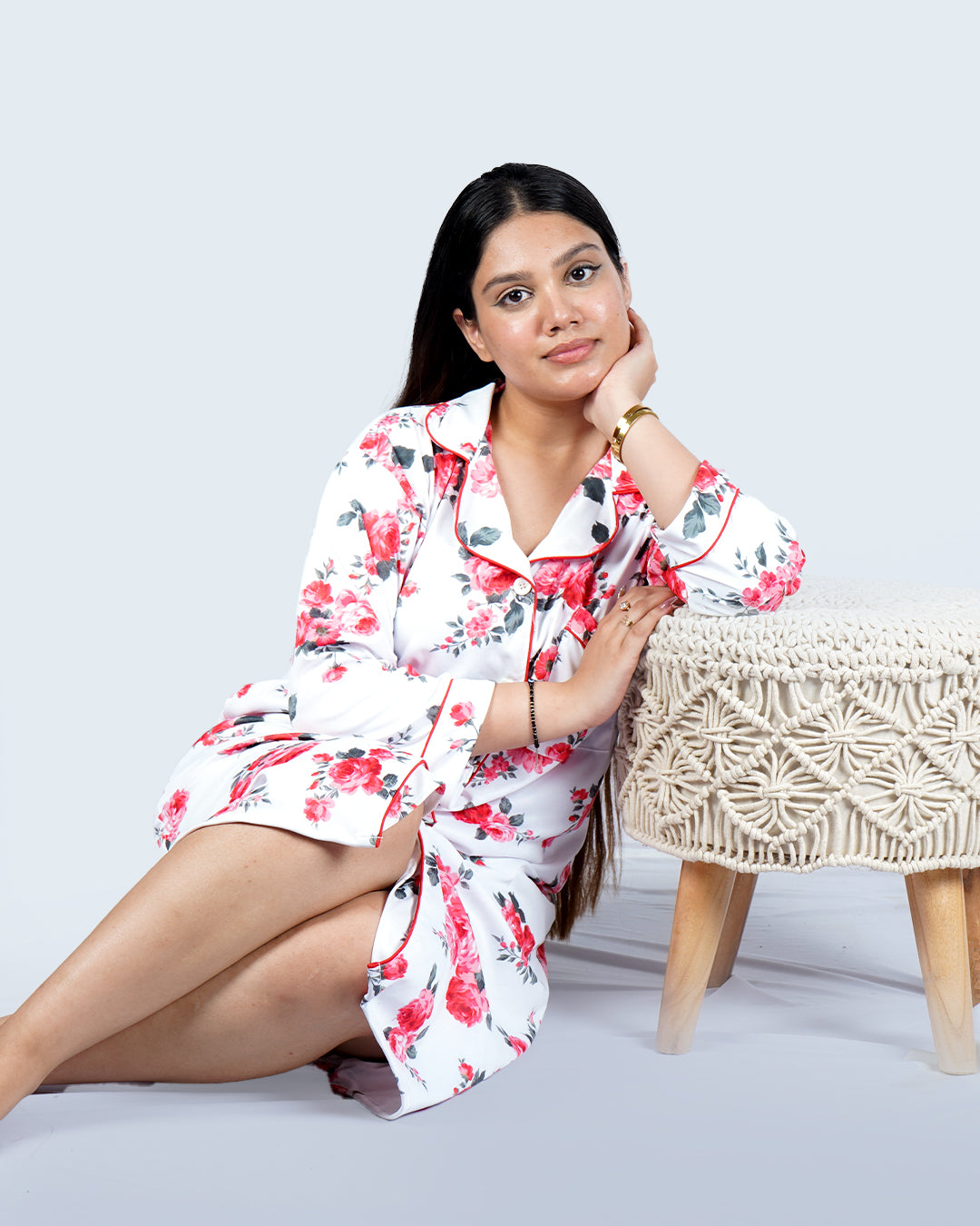 Red Romance NightTee – Set of 1 | Night time Essentials