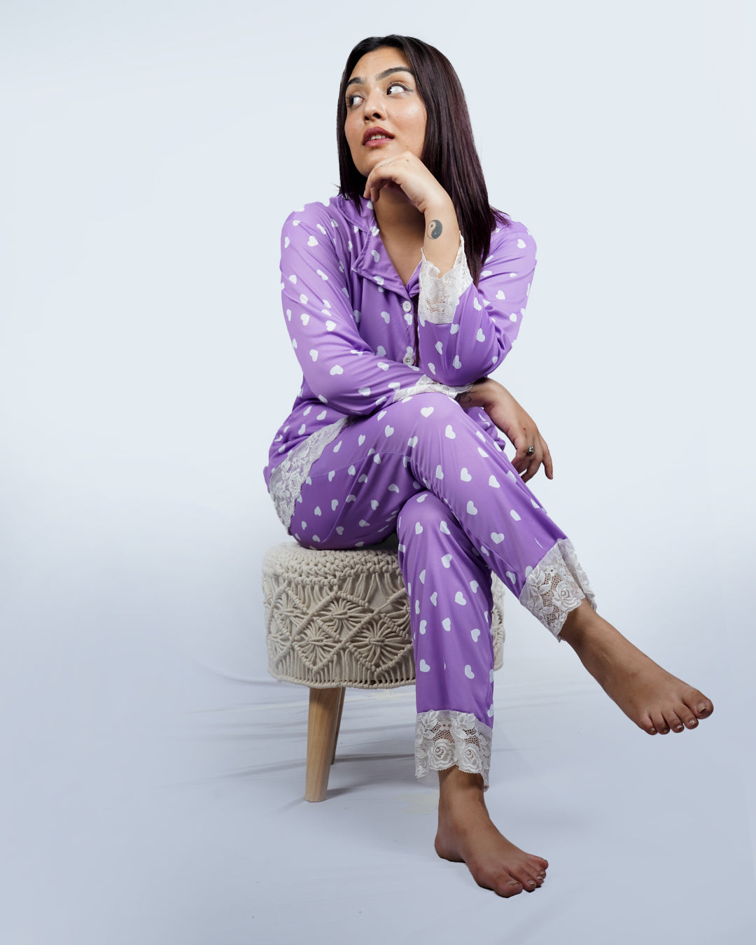 Lavender Love Luxe Night Suit – Set of 2 | Night time Essentials