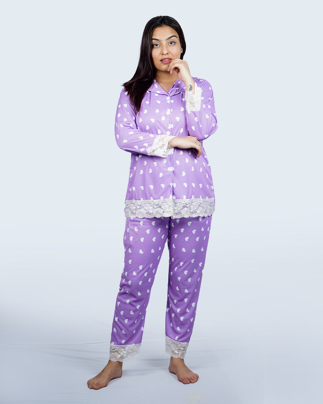 Lavender Love Luxe Night Suit – Set of 2 | Night time Essentials