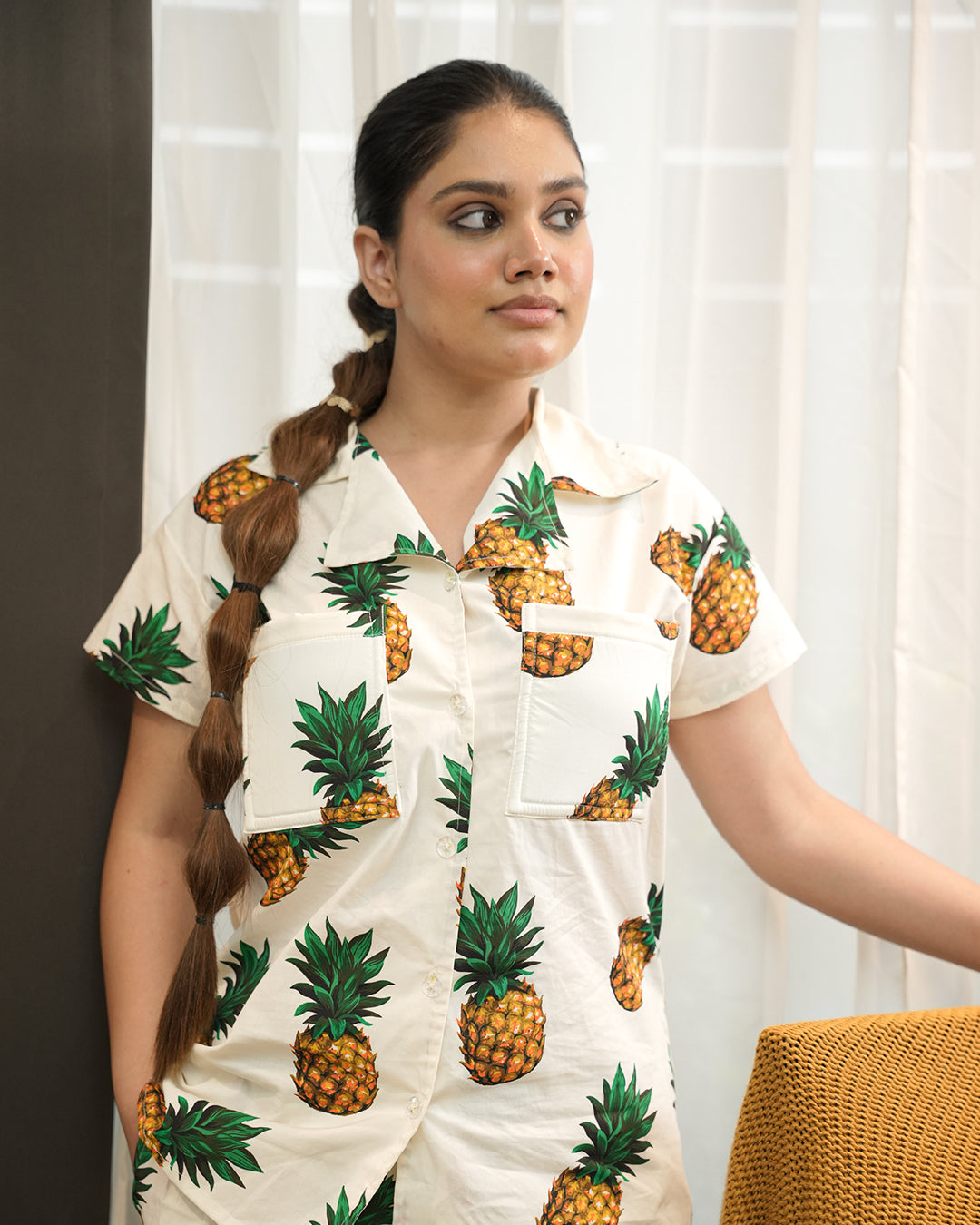 Pineapple Glow Shorts| Bra-Free Nights