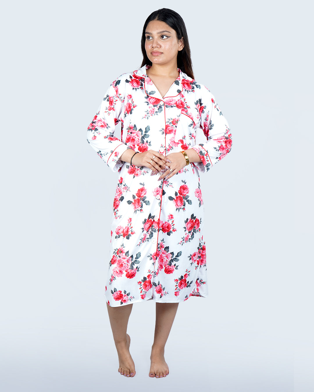 Red Romance NightTee – Set of 1 | Night time Essentials