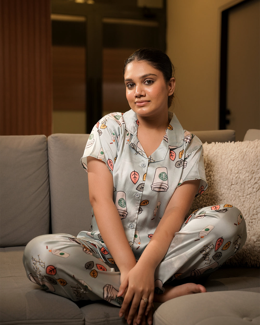 Java Chip Japanese Satin PJ set