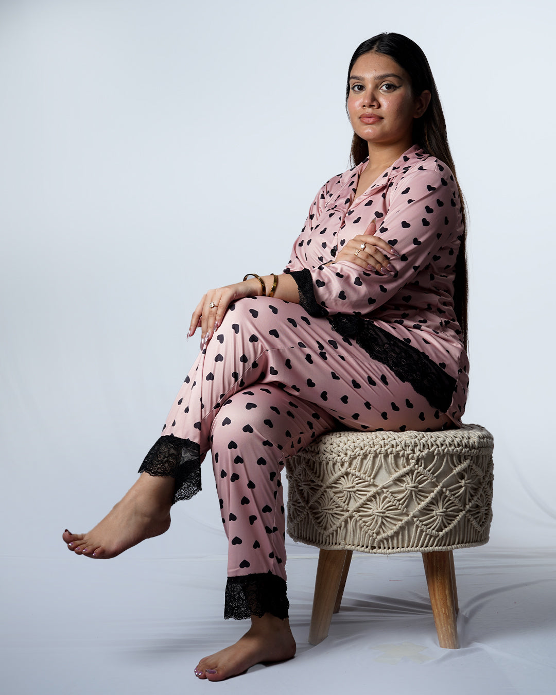Sugar Blush Luxe Night Suit – Set of 2 | Night time Essentials