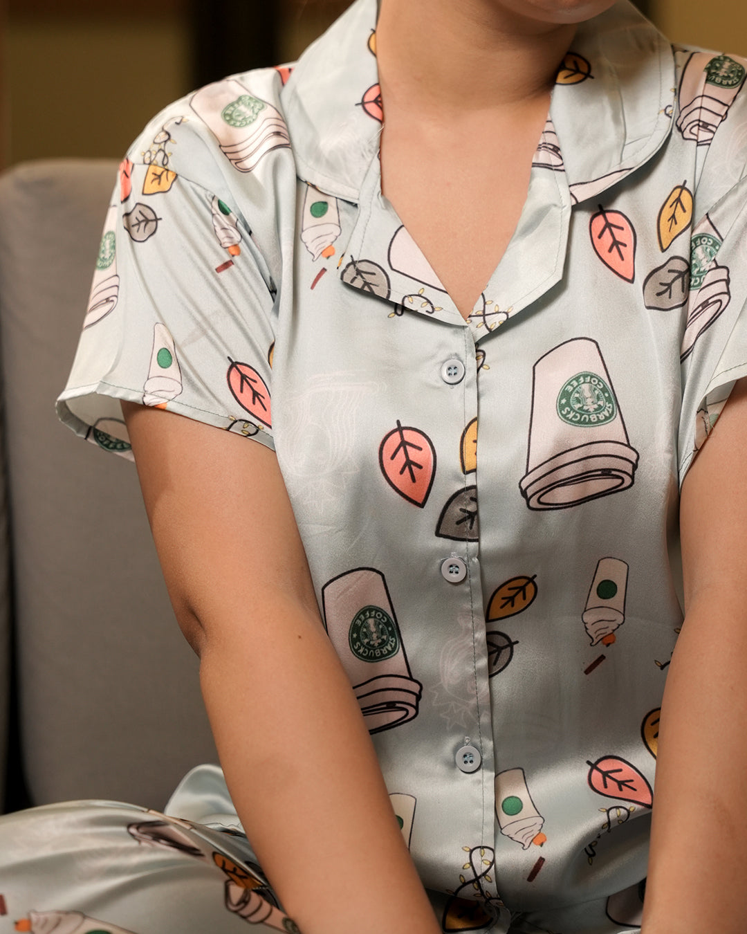Java Chip Japanese Satin PJ set