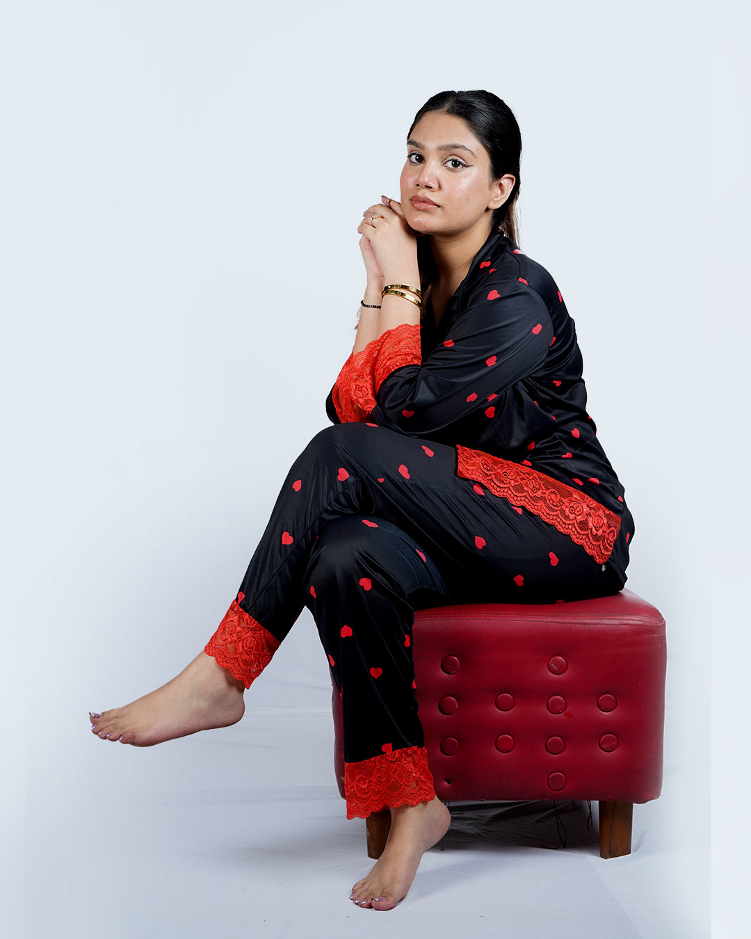 Midnight Muse Luxe Night Suit – Set of 2 | Night time Essentials