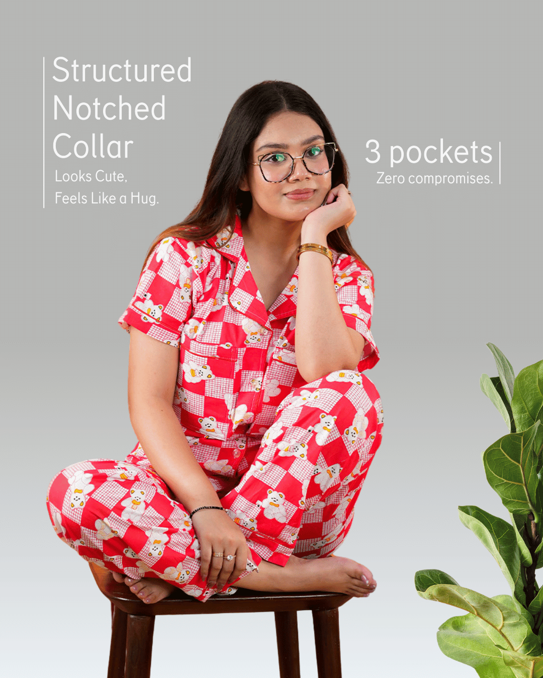 Tokyo Pop Padded Pyjama Set – Set of 2 | Bra-Free Nights
