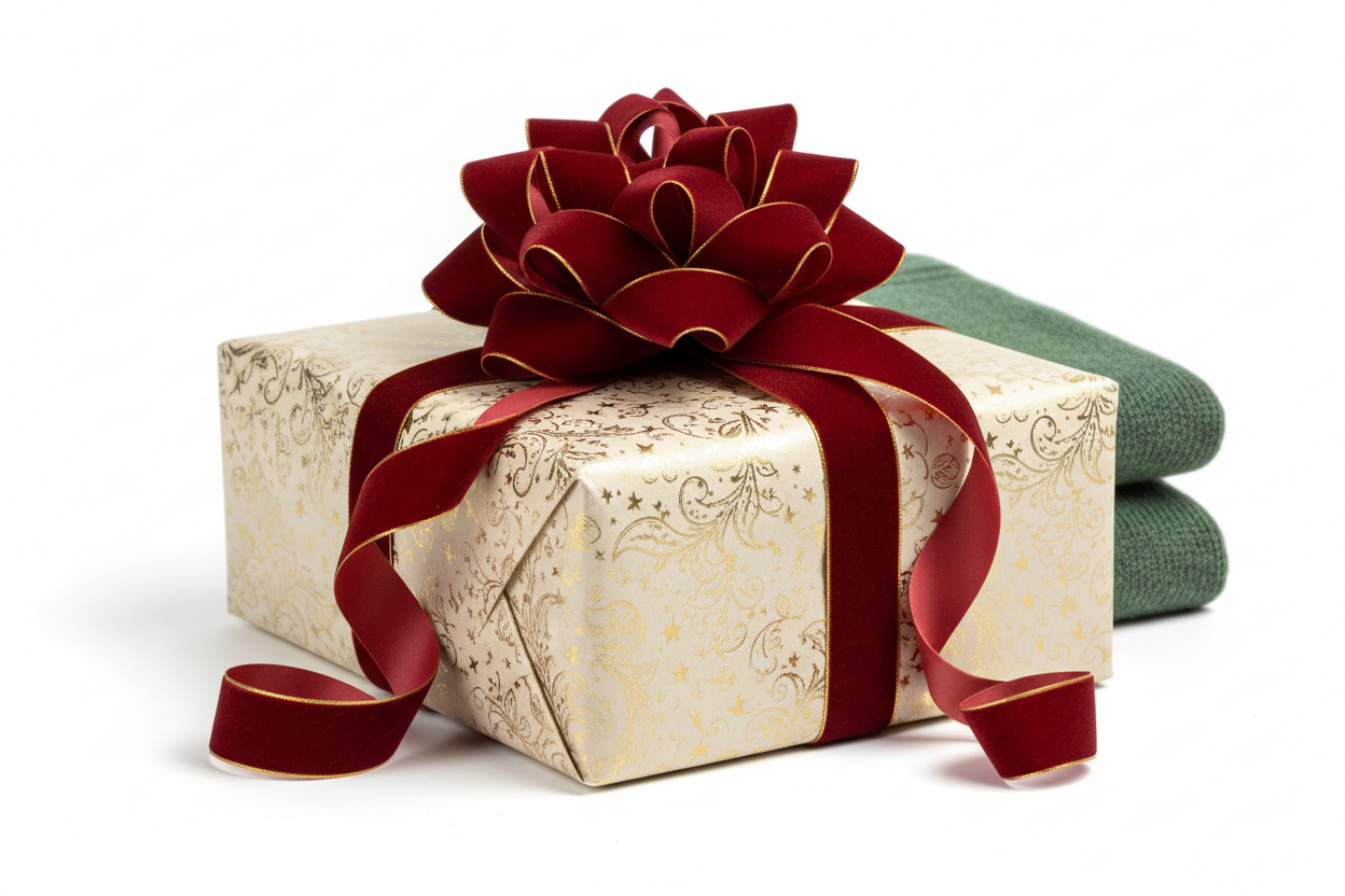 A GIFT WRAP IMAGE OF CLOTHING PACKET